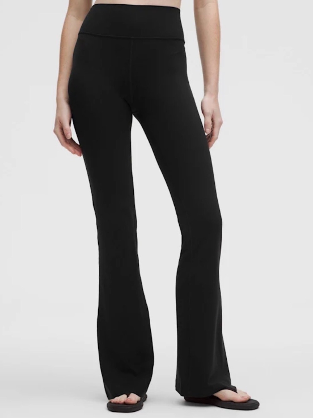 High-Waist Black Lululemon Flared Yoga Pants